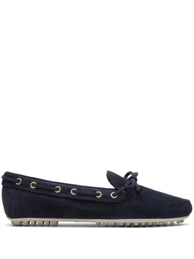 Car Shoe Lux Driving Suede Loafers In Blue