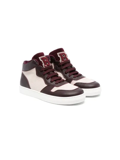 Brunello Cucinelli Kids' Colour-block High-top Sneakers In Neutrals