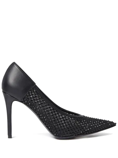 Stella Mccartney 100mm Stella Iconic Mesh Heels In Black