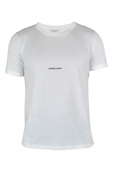 Saint Laurent T-shirt Rive Gauche In White