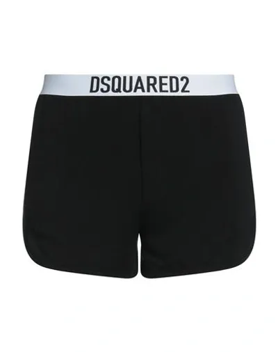 Dsquared2 Solid Color Boxer With Logoed Band In Black