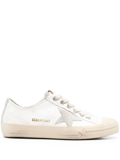 Golden Goose V-star Leather Sneakers In Neutrals