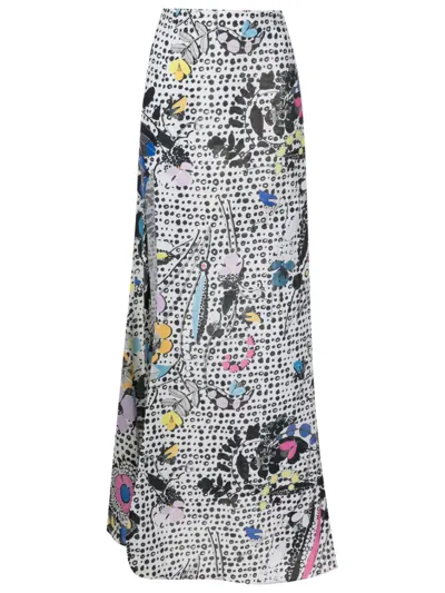 Amir Slama Floral-print Maxi Skirt In Multicolour