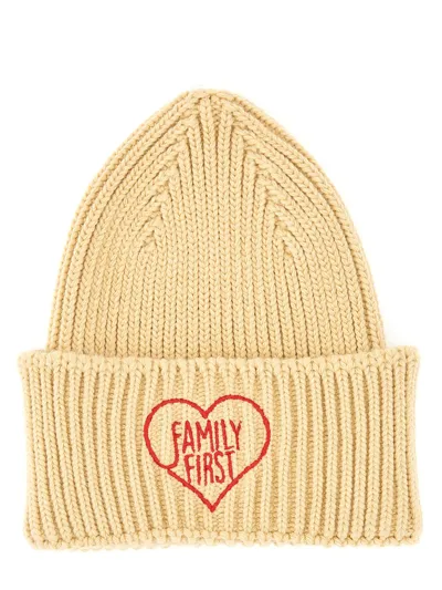 Family First Beanie Hat In Beige