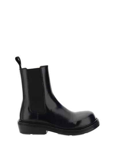 Bottega Veneta Fireman Ankle Boots In Black