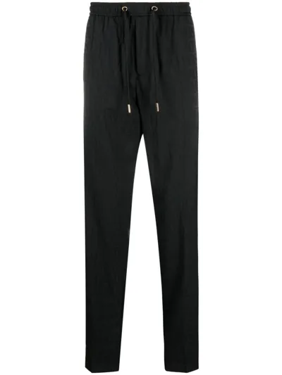 Versace Allover Track Pants In Black