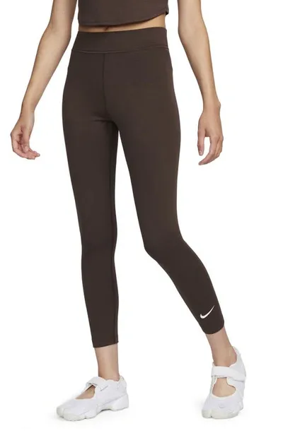 Nike Women's  Sportswear Classic High-waisted 7/8 Leggings In Brown