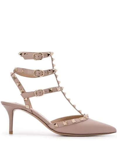 Valentino Garavani Rockstud Sandals  In Powder