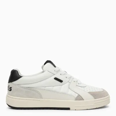 Palm Angels Logo-printed University Sneakers In White Black