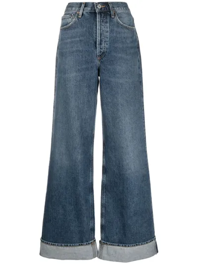 Agolde Low-rise Cropped Jeans In Control