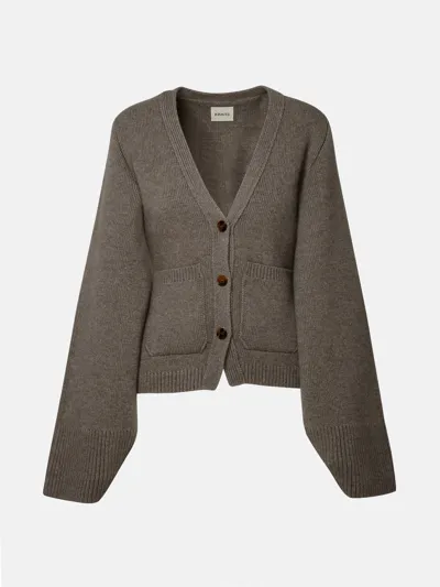 Khaite Camel Cashmere Icon Cardigan In Brown