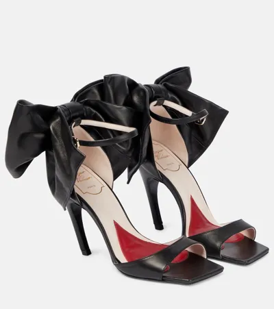 Roger Vivier Viv' Choc 100 Bow-embellished Sandals In Black