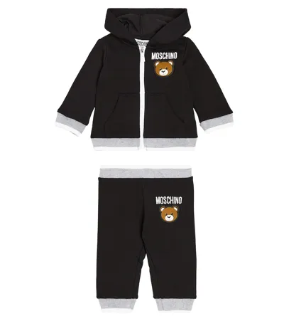 Moschino Baby Set Aus Hoodie Und Jogginghose In Black