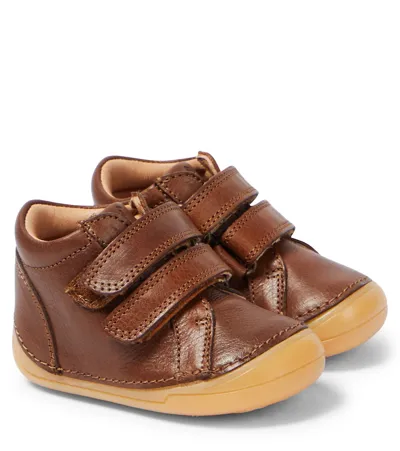 Petit Nord Kids' Stiefel Aus Leder In Brown