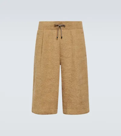 Dries Van Noten Beige Pleated Shorts In 102 Camel