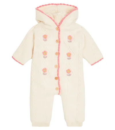 Louise Misha Baby Davida Pilot Wool And Cotton Onesie In Neutrals