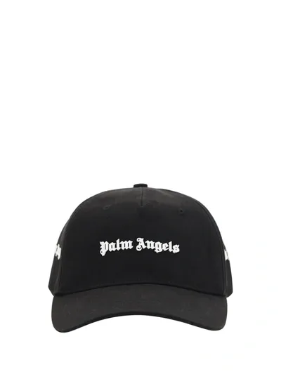 Palm Angels Logo Baseball Cap In Black