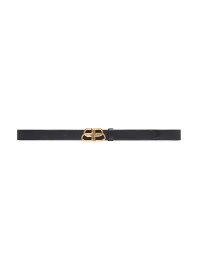 Balenciaga Black Bb Thin Belt