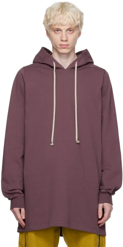 Rick Owens Purple Drawstring Hoodie In 33 Amethyst