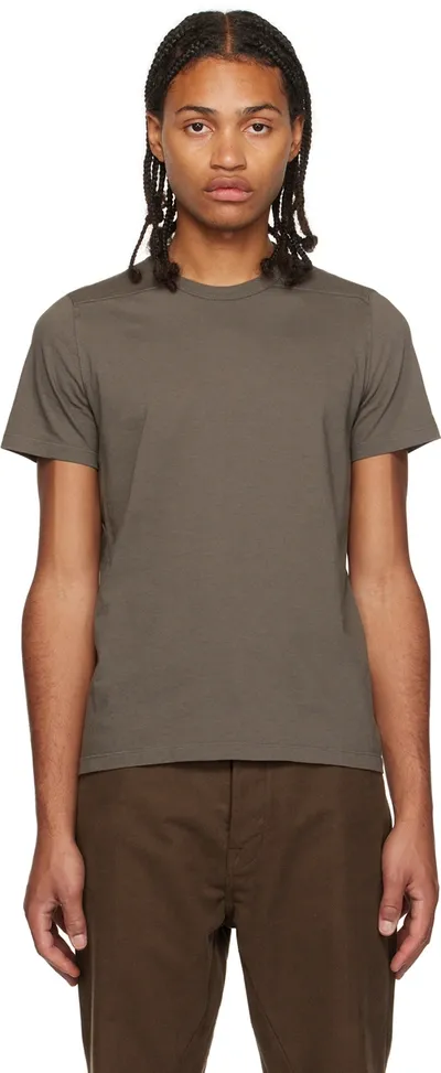 Rick Owens Gray Luxor Short Level T-shirt In 34 Dust