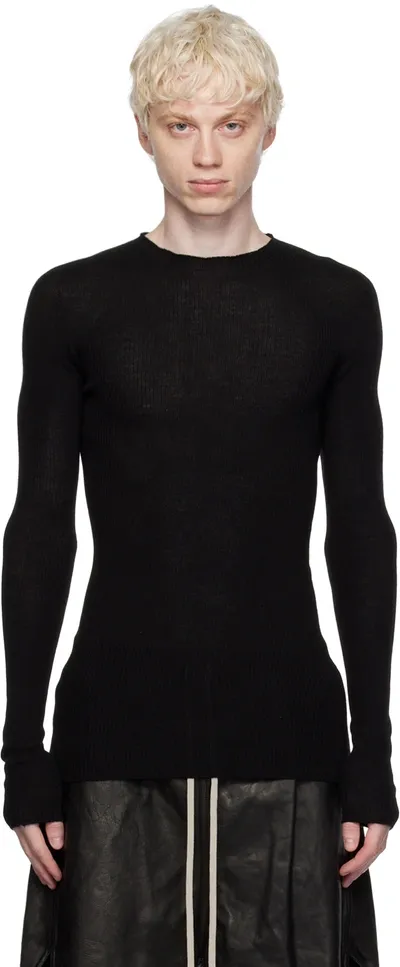 Rick Owens Black Rib Sweater