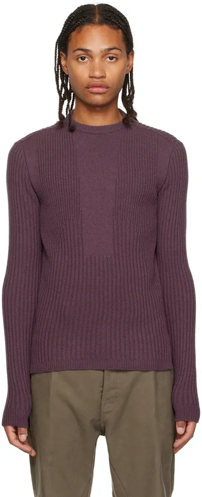 Rick Owens Purple Fisherman Sweater In 33 Amethyst