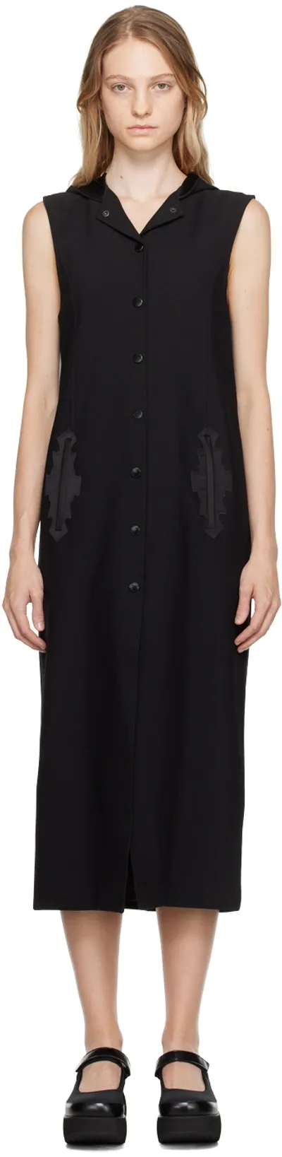 Open Yy Black Zip Midi Dress