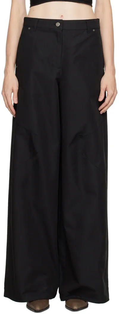 Open Yy Black Wide-leg Trousers