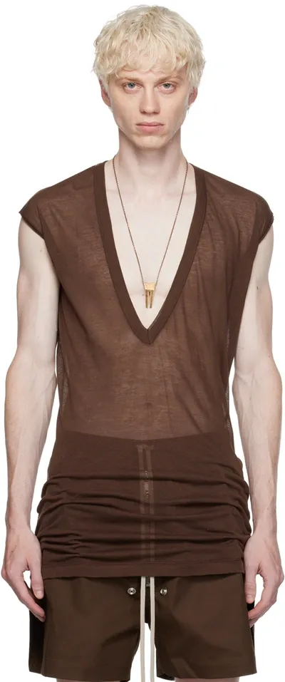 Rick Owens Brown Dylan T-shirt In 04 Brown