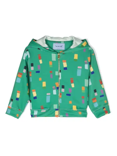 Mi Mi Sol Kids' Graphic-print Ruffle-detail Hoodie In Green