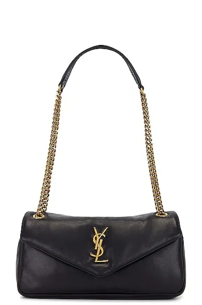 Saint Laurent Calypso Leather Shoulder Bag In Black