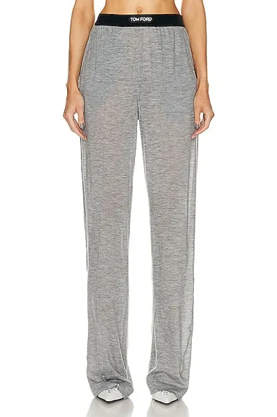 Tom Ford Light Cashmere Pj Pant In Grey Melange