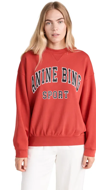 Anine Bing Jaci Sweatshirt  In Red