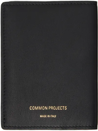 Common Projects Black Stamp Wallet In 7547 Black