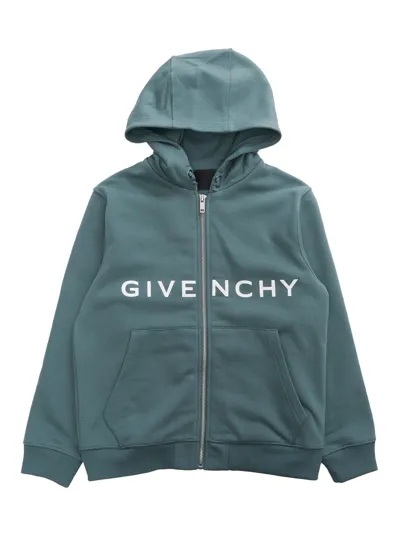 Givenchy Zipped Sweatshirt In Green