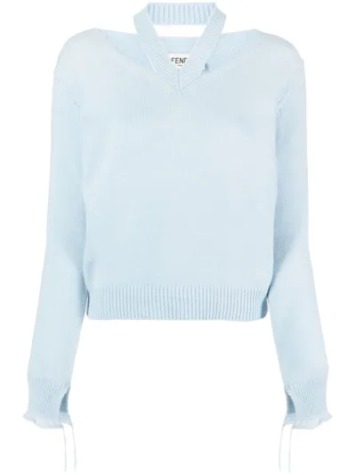 Fendi Sweaters In Blue