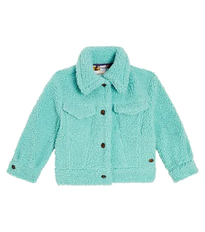 Scotch & Soda Kids' Faux-shearling Jacket In Blue