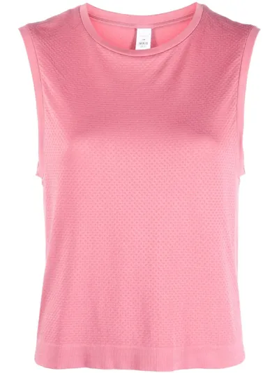 Varley Page Piqué-weave Tank Top In Pink