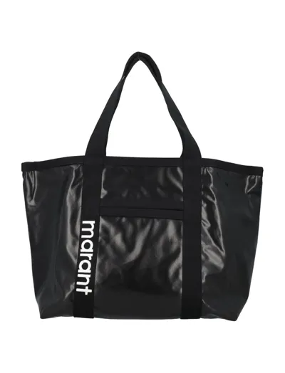 Isabel Marant Warden Cotton Tote Bag In Black