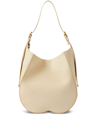 Burberry Chess Medium Leather Shoulder Bag In Neutrals