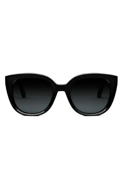 Dior 54mm Gradient Butterfly Sunglasses In Black