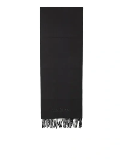 Saint Laurent Scarf In Black Cashmere