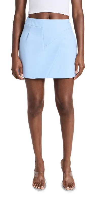 Wardrobe.nyc Wrap Skirt Mini In Blue