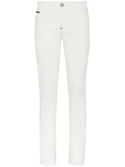 Philipp Plein Logo-patch Skinny Jeans In White