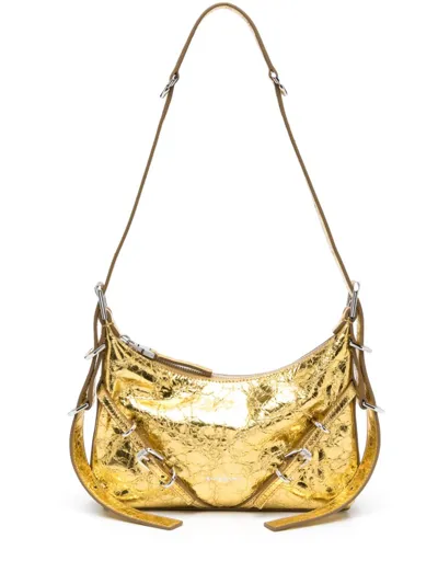 Givenchy Voyou Mini Leather Shoulder Bag In Gold