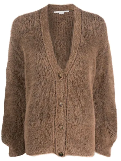 Stella Mccartney Wool Blend Cardigan In Beige