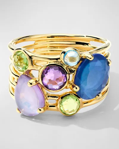 Ippolita 18k Gold Rock Candy Gelato 6-stone Cluster Ring In Alpine In Blue/gold