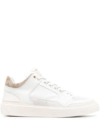 Balmain B-court Mid-top Sneakers In White