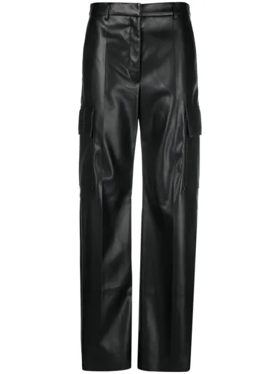 Stella Mccartney Cargo-pocket Straight-leg Trousers In Black