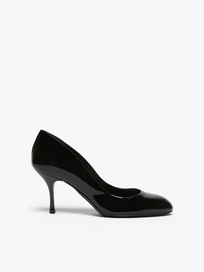 Max Mara 80mm Marylin Shiny Patent Leather Pumps In Black